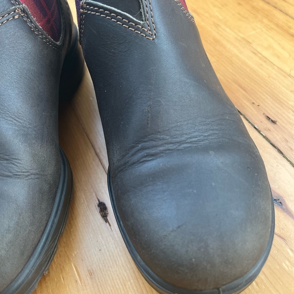 Blundstone Boots Brown with Pink Tartan Size 7 1/2 or 4 1/2 Women - Picture 11 of 13